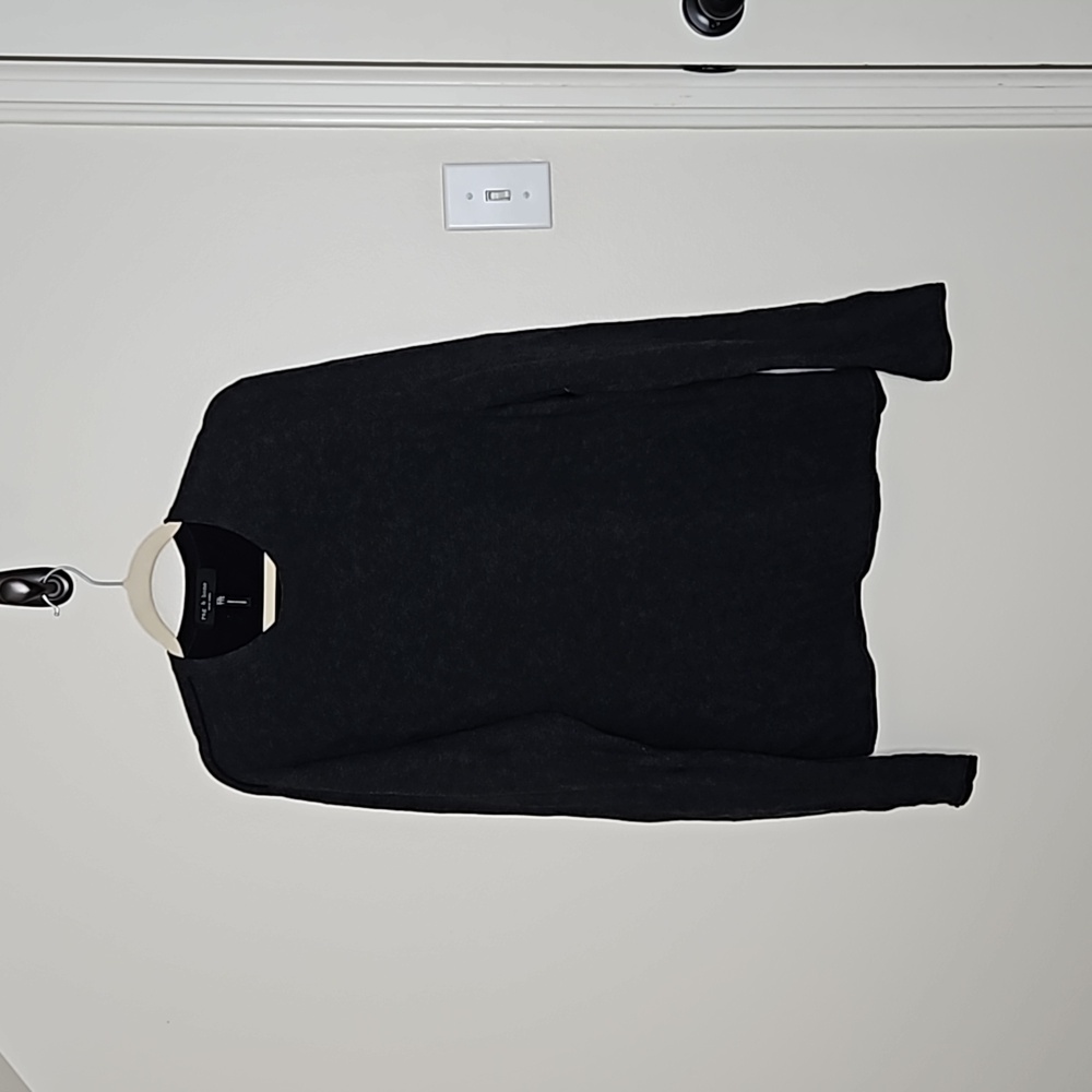 Rag & Bone Gray Crew Neck Wool Cotton Blend Sweater Size XXL
